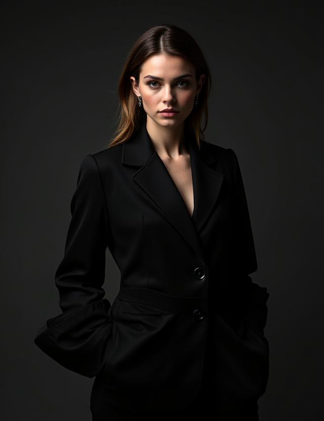 Veste fluide Noir Profond